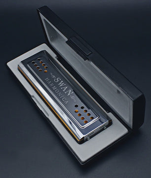 SWAN 24-Gats Tremolo Harmonica - Dubbelzijdig C/G Toets - Muziekinstrument
