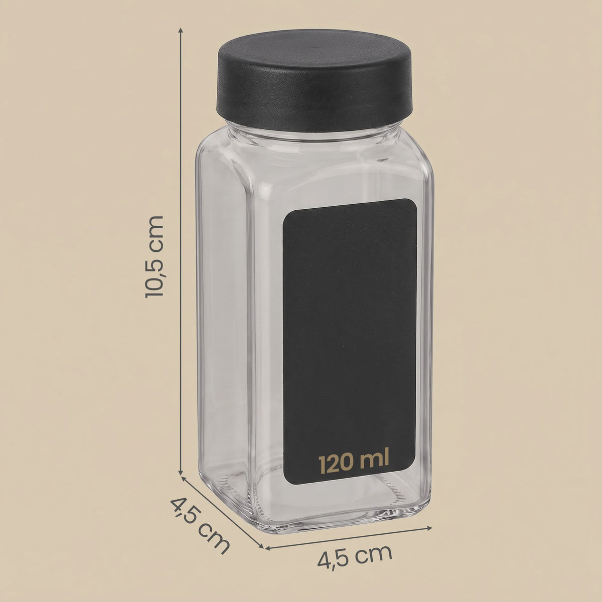 24 Delige Set Glazen Kruidenpotjes 120ml met Shaker Insert - Keuken Organisatie