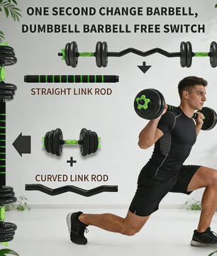 Verstelbare Dumbbell Set 10-40kg met Verbindingsstang - Complete Home Gym Krachttraining