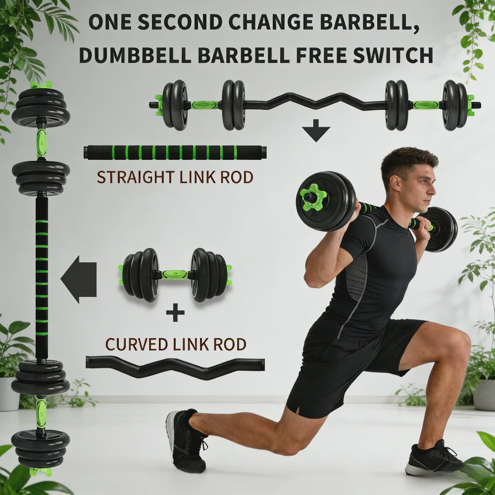 Verstelbare Dumbbell Set 10-40kg met Verbindingsstang - Complete Home Gym Krachttraining