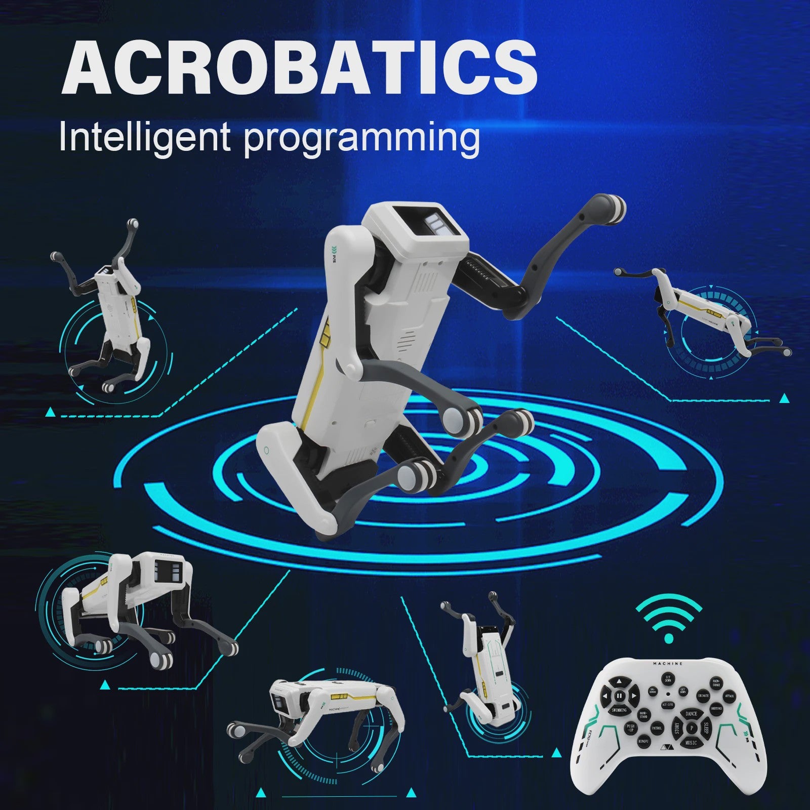 Intelligente AI Robot Hond - Spraakgestuurd, App & Afstandsbediening, Programmeerbaar, Dansend Speelgoed