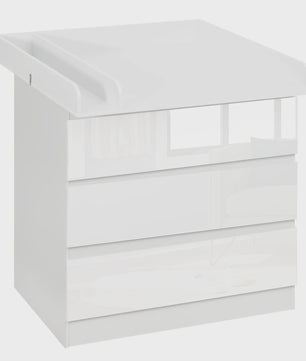 Moderne Witte Ladekast met 3 Lades - Stijlvolle Opbergkast voor Slaapkamer, Woonkamer of Babykamer