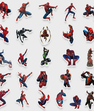 50x Spiderman Stickers - Waterdicht PVC voor Koffer, Laptop, Fiets & Cadeau