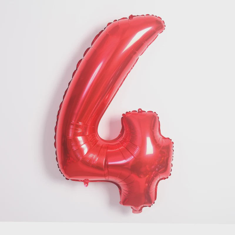 40 Inch Folie Cijfer Ballonnen - Goud, Zilver, Blauw, Zwart, Rood - Feestdecoratie