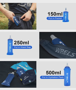 Opvouwbare Siliconen Waterfles - 150ml, 250ml, 500ml - Ideaal voor Sport & Outdoor