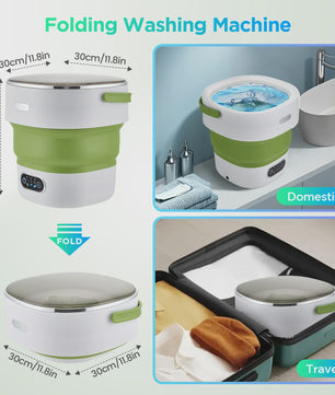 Opvouwbare Mini Wasmachine met Centrifuge - 13L Draagbare Wasmachine voor Reizen & Camping