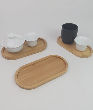 Set Ovalen Houten Serveerschalen - Stijlvol en Duurzaam