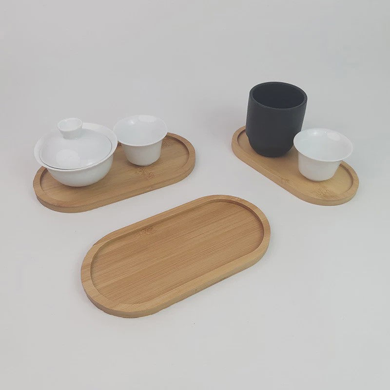 Set Ovalen Houten Serveerschalen - Stijlvol en Duurzaam