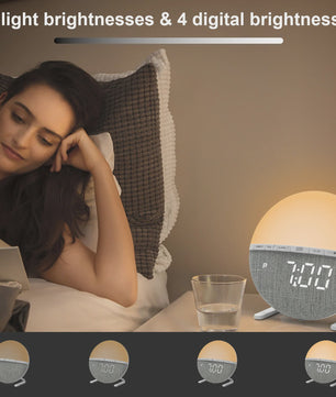 Sunrise Wekker met Wake-up Light, Nachtlamp en Sfeervolle Zonsopgang Simulatie