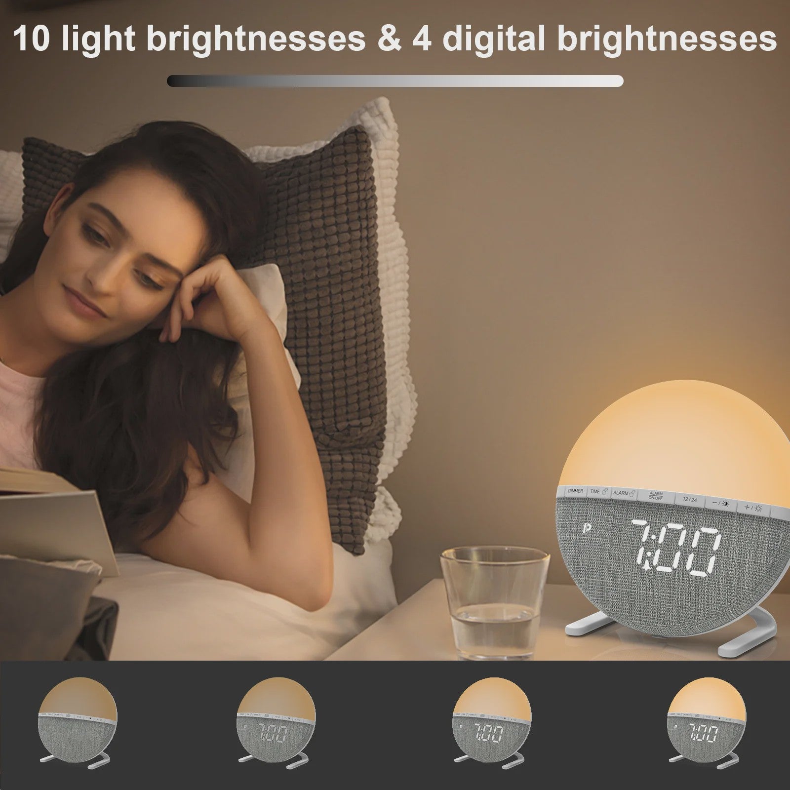 Sunrise Wekker met Wake-up Light, Nachtlamp en Sfeervolle Zonsopgang Simulatie