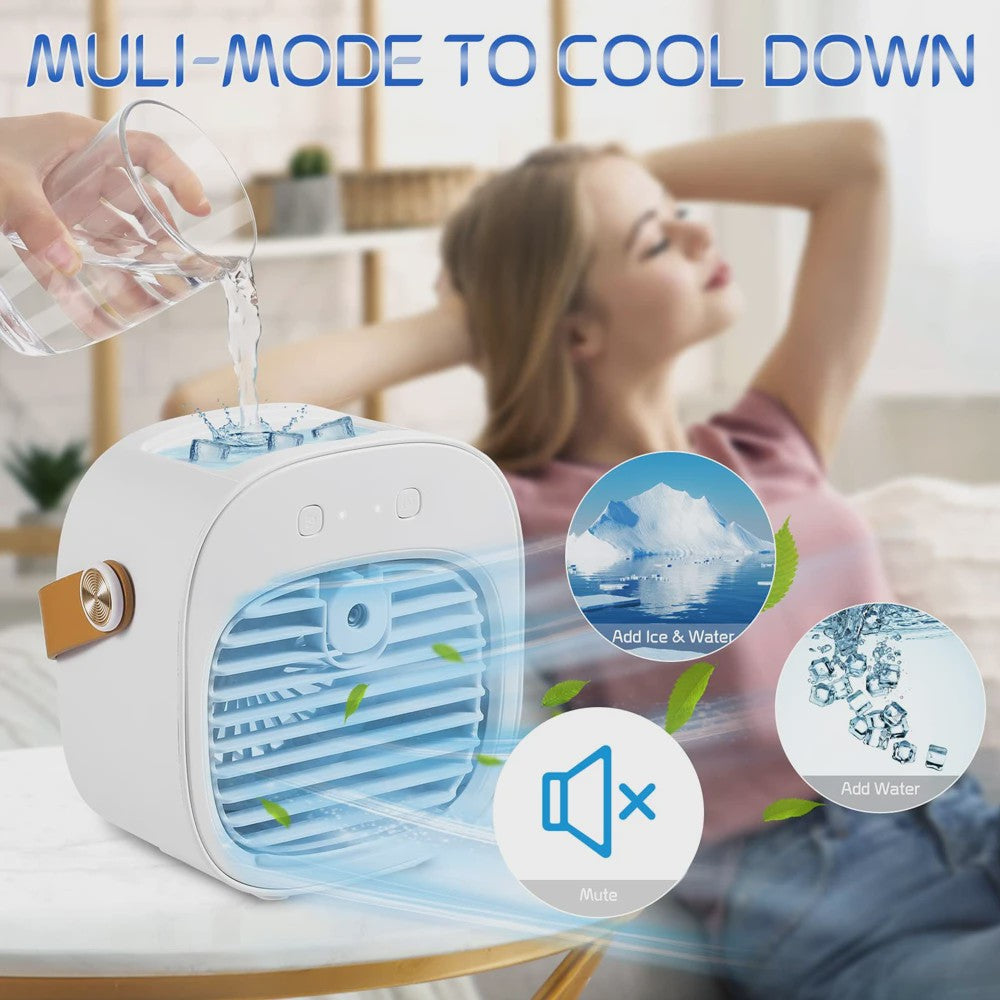 Draagbare Mini Airconditioner met Oplaadbare Batterij - Draadloze Koeler & Ventilator