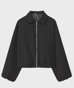 Dames Cropped Bomberjack - Lichtgewicht Demi-Season Jas met Rits