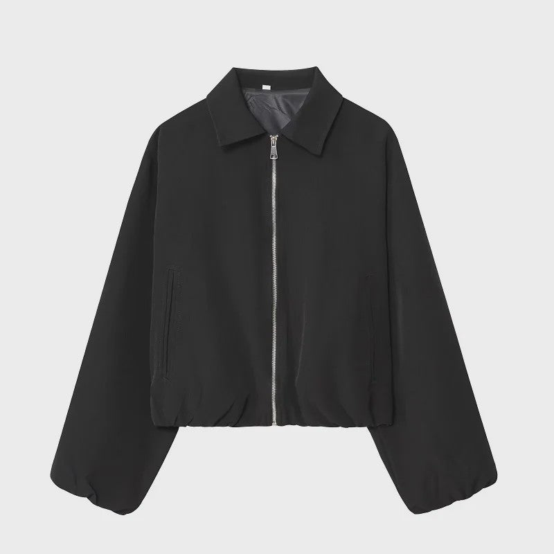 Dames Cropped Bomberjack - Lichtgewicht Demi-Season Jas met Rits