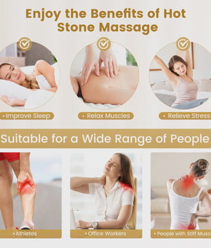 9/12/18/20pcs Hot Stone Massage Set Heater Box Relieve Stress Back Health Care Lava Basalt Round Massage Tool Stone Massager