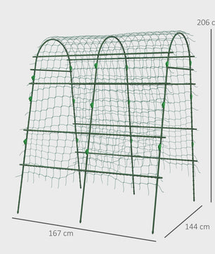 Stevig Klimplantenrek met Netting - Verstelbaar Tuinframe voor Groenten, Fruit en Meer - Groen