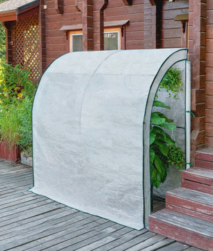 WOLTU Folie Kas Leunend 200x210x100cm - PE Tarpaulin met Roldeuren