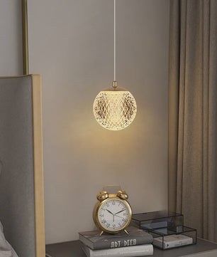 Moderne Sfeerverlichting Hanglamp - Kristallen Bol Design voor Slaapkamer & Nachtkastje