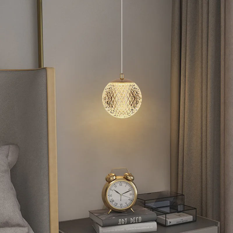 Moderne Sfeerverlichting Hanglamp - Kristallen Bol Design voor Slaapkamer & Nachtkastje