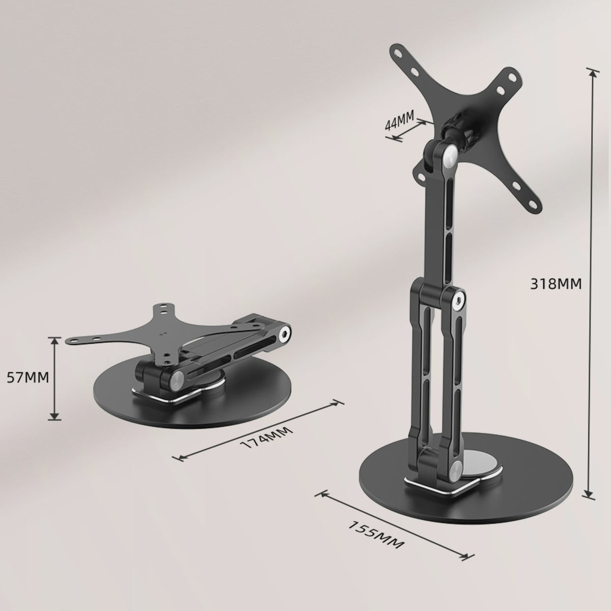 EVICIV Monitorstandaard met VESA Mount - Verstelbaar voor 15.6-18.5 inch Draagbare Schermen