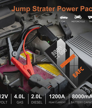 5000A Auto Startkabels Powerbank met 150PSI Bandenpomp - Noodstart & Opladen