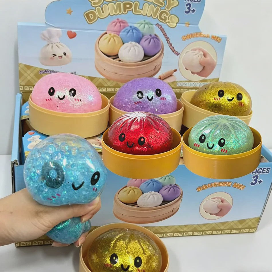 Glitter Dumpling Squishy: Zachte Stressbal voor Eindeloos Speelplezier