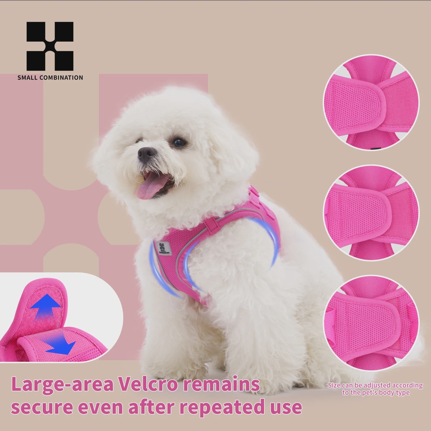 Verstelbaar Hondentuig met Lijn - Reflecterend & Ademend - Voor Kleine tot Middelgrote Honden & Puppy's