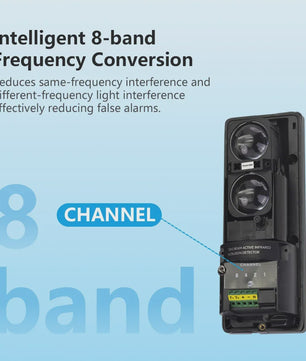 Meian Dubbele Infrarood Straal Detector 100M - Bedraad, 8 Frequentie Conversie, Digitaal Display