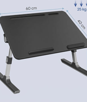 Verstelbare Laptoptafel voor Bed & Bank - Inklapbaar, Met Tablet/Telefoonhouder