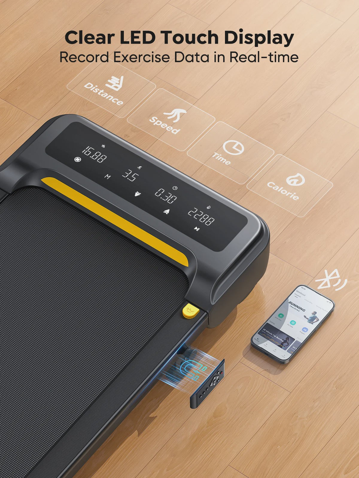 Toputure TP3 Walking Pad Loopband - 10 km/u, 9% Incline, 2.5PK, Compact & Slim