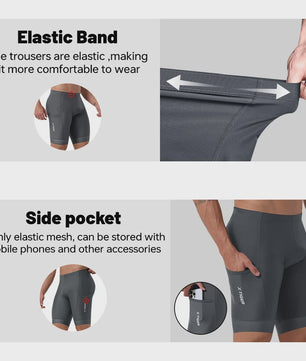 X-TIGER Premium Fietsbroek Heren met 5D Gel Pad - Ademend & Comfortabel