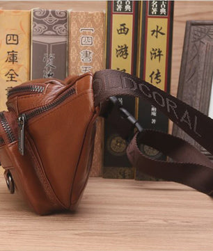 Luxe Leren Heuptas Heren - Retro Stijl Crossbody & Schoudertas