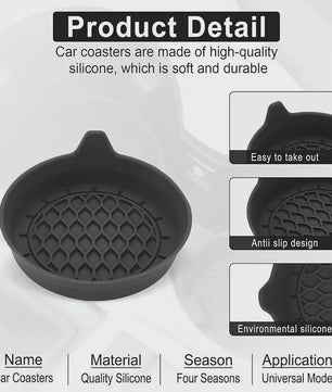 Siliconen Bekerhouder Matje Auto - Anti-slip & Waterdicht met Golfpatroon