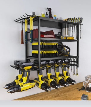 Gereedschapsrek Wandmontage - 2/4 Lagen Organizer voor Elektrisch Gereedschap