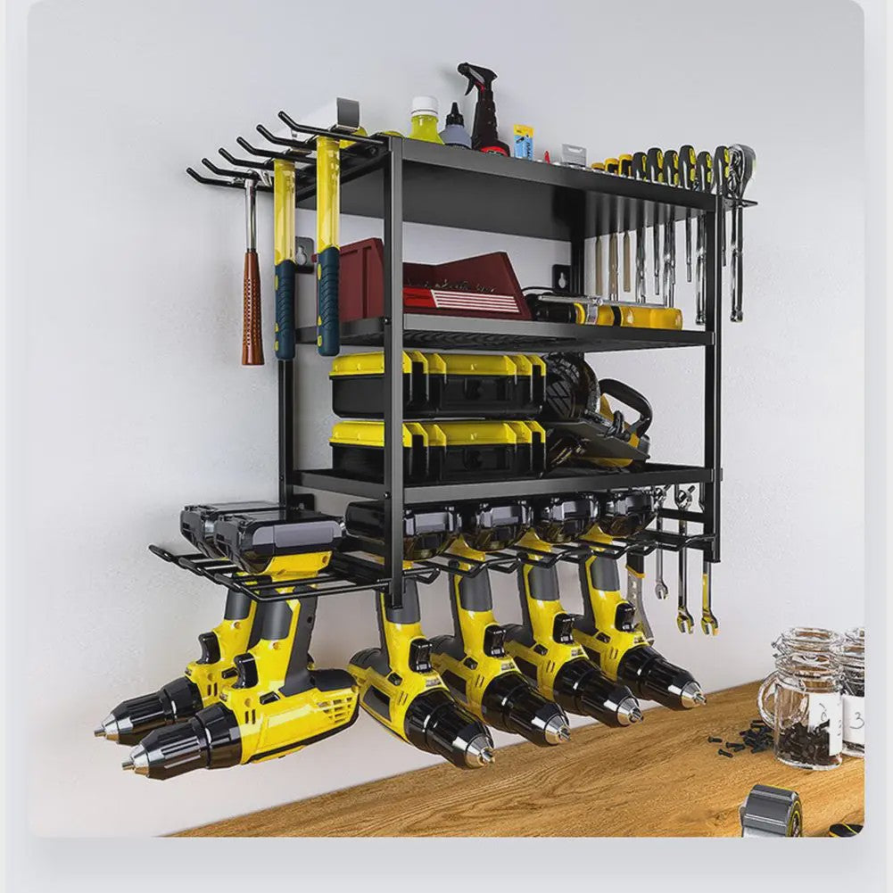 Gereedschapsrek Wandmontage - 2/4 Lagen Organizer voor Elektrisch Gereedschap