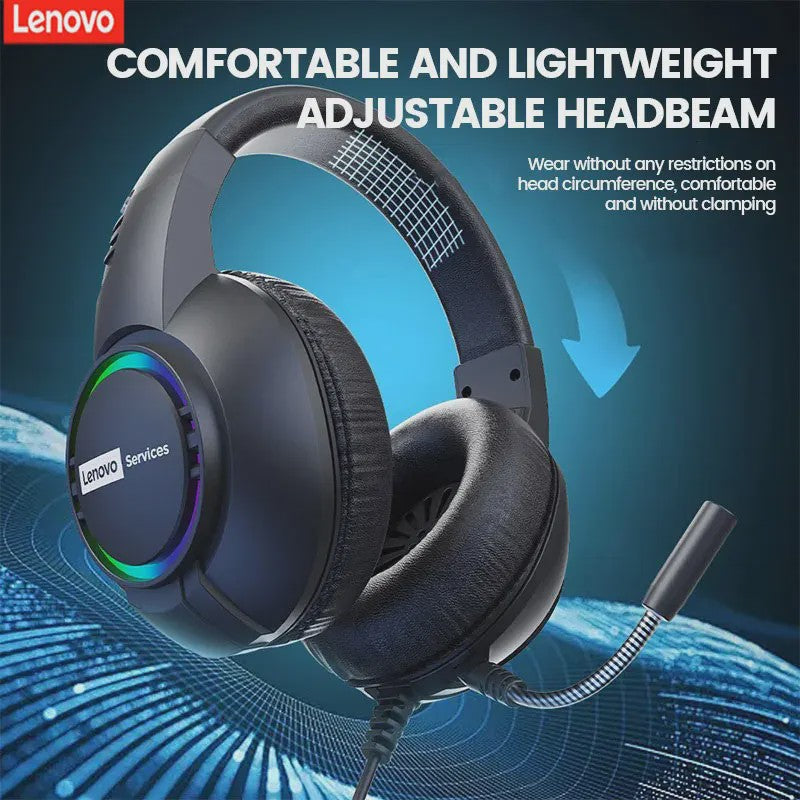 Lenovo E08 Gaming Headset: 7.1 Surround Sound, RGB, Microfoon voor PC & Laptop