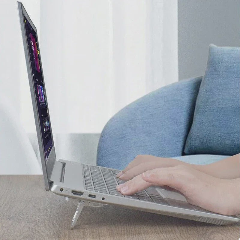 2x Mini Opvouwbare Laptopstandaard - Draagbaar, Verstelbaar & Zelfklevend voor Betere Houding