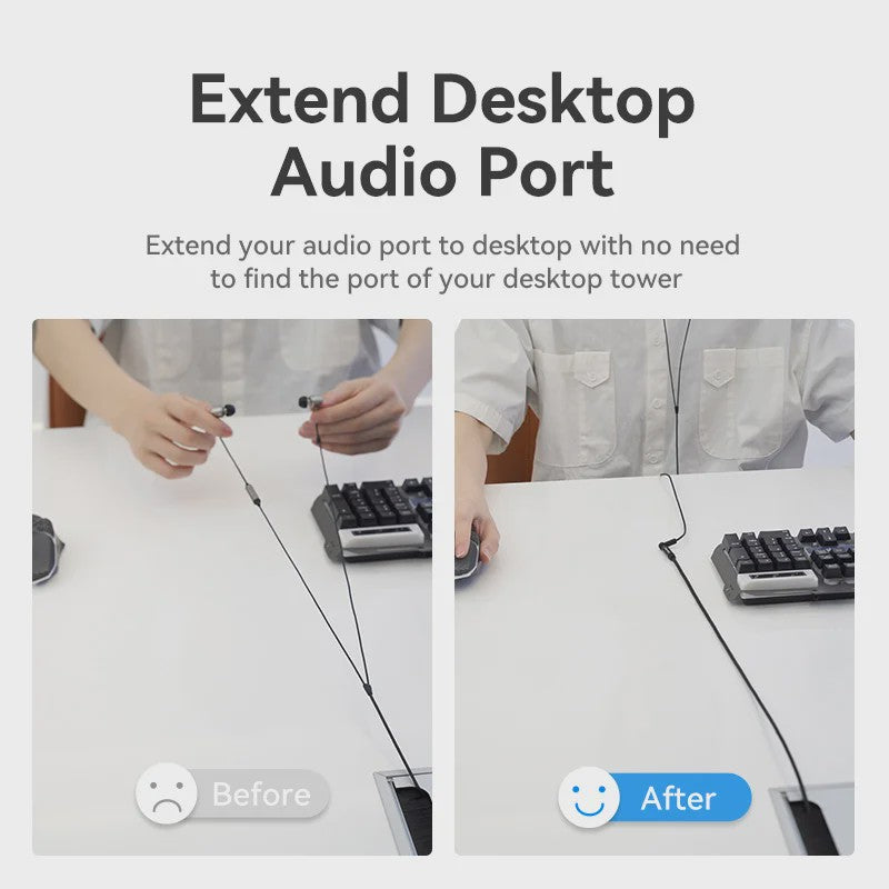 Vention 3.5mm Audio Verlengsnoer - Stereo AUX Kabel voor Koptelefoon, Speaker & Microfoon