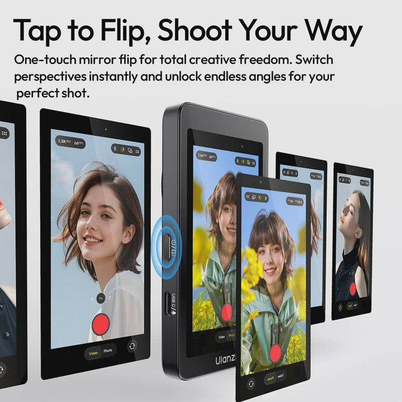 Ulanzi VM1 Vlog Selfie Monitor voor iPhone - Magnetische Ring & Live Streaming