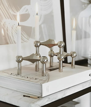 Modulaire Metalen Kandelaar - Geometric & Verstelbaar voor Tafel & Bruiloft