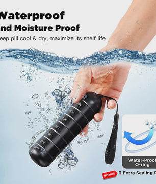Waterdichte Pillendoos 7 Dagen - Aluminium Pillenhouder met Sleutelhanger
