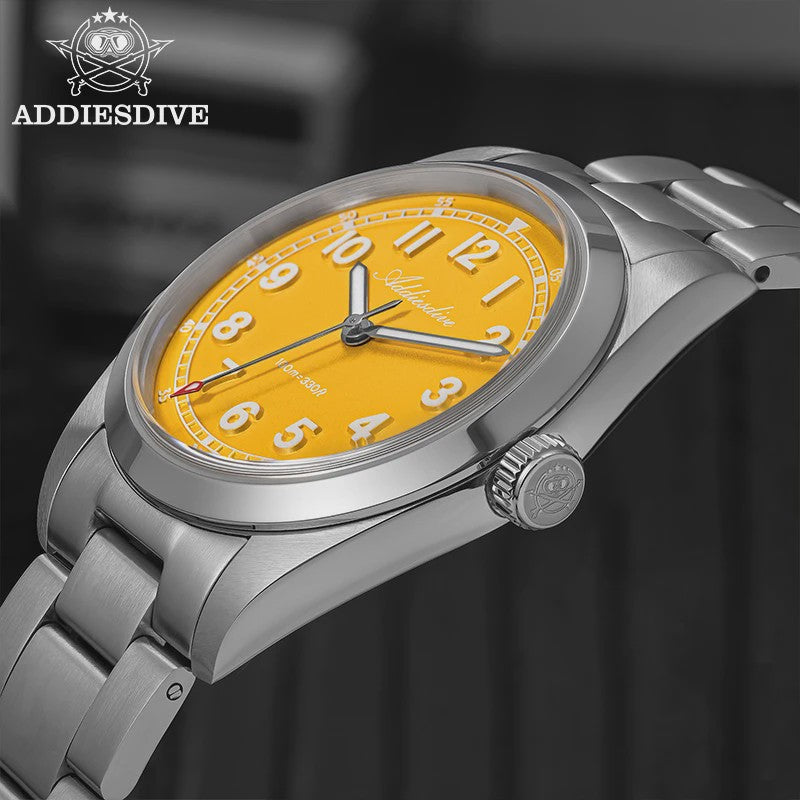 ADDIESDIVE Luxe Heren Quartz Horloge - 100m Waterdicht, Saffierglas & BGW9 Lume (AD2521)