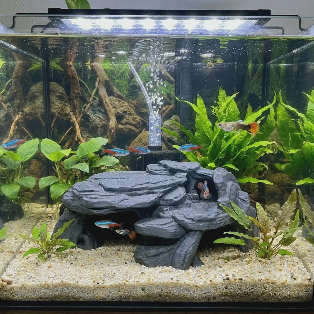 Realistische Rots Grot Decoratie voor Aquarium & Terrarium - Veilige Schuilplaats voor Vissen en Reptielen