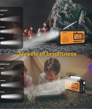 Noodweer Radio XHDATA D-608WB - Crank, NOAA Alert, Bluetooth & Powerbank