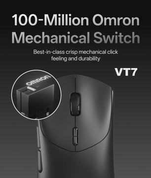Rapoo VT7 MAX Draadloze Gaming Muis: 8K Polling Rate, Ultralicht & 750u Batterij
