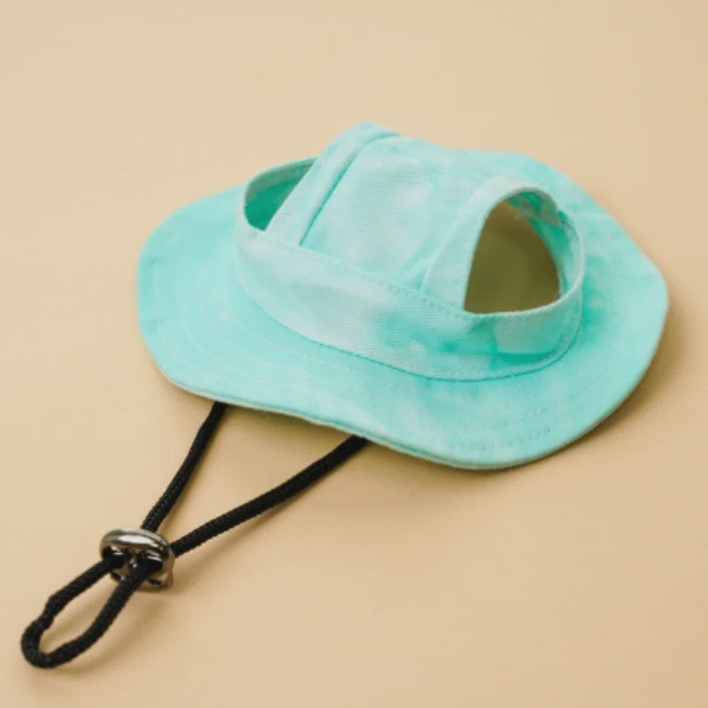 Grappige Honden- en Katten Zonnehoed met Oorgaten - Stijlvolle Tie-Dye Pet Accessoires