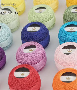 Rhapsody Garen Maat 80 - 100% Egyptisch Katoen voor Haken, Breien & Macramé - 31 Kleuren