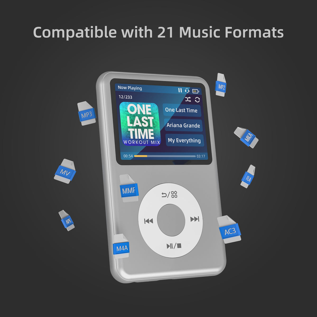 INNIOASIS Y1 MP3 Speler met Bluetooth, 64GB - Draagbare Muziek & Video Speler
