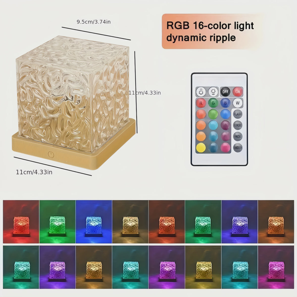 Dynamische Water Rimpel Projector Lamp - 16 Kleuren & Afstandsbediening voor Sfeervolle Decoratie