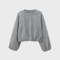 Dames Cropped Bomberjack met Rits - Zachte Stijlvolle Jas met Lange Mouwen