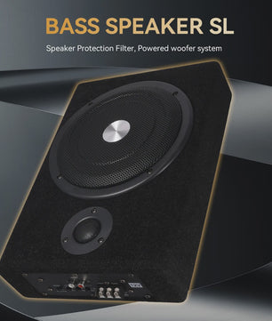 Podofo 8 inch 600W Slanke Actieve Onder-Zetel Subwoofer met Krachtige Versterker